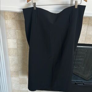 Plus Size City Chic Black Pencil Midi Skirt Work
